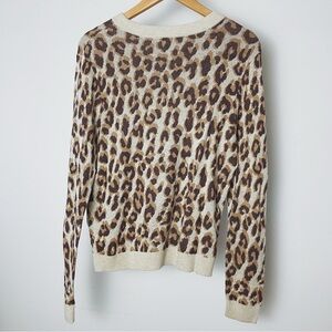 a new day Leopard Print Crew Neck Sweater size S